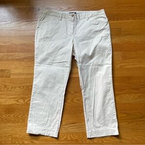 Lands' End Petite Cream Straight Leg Chino Pants